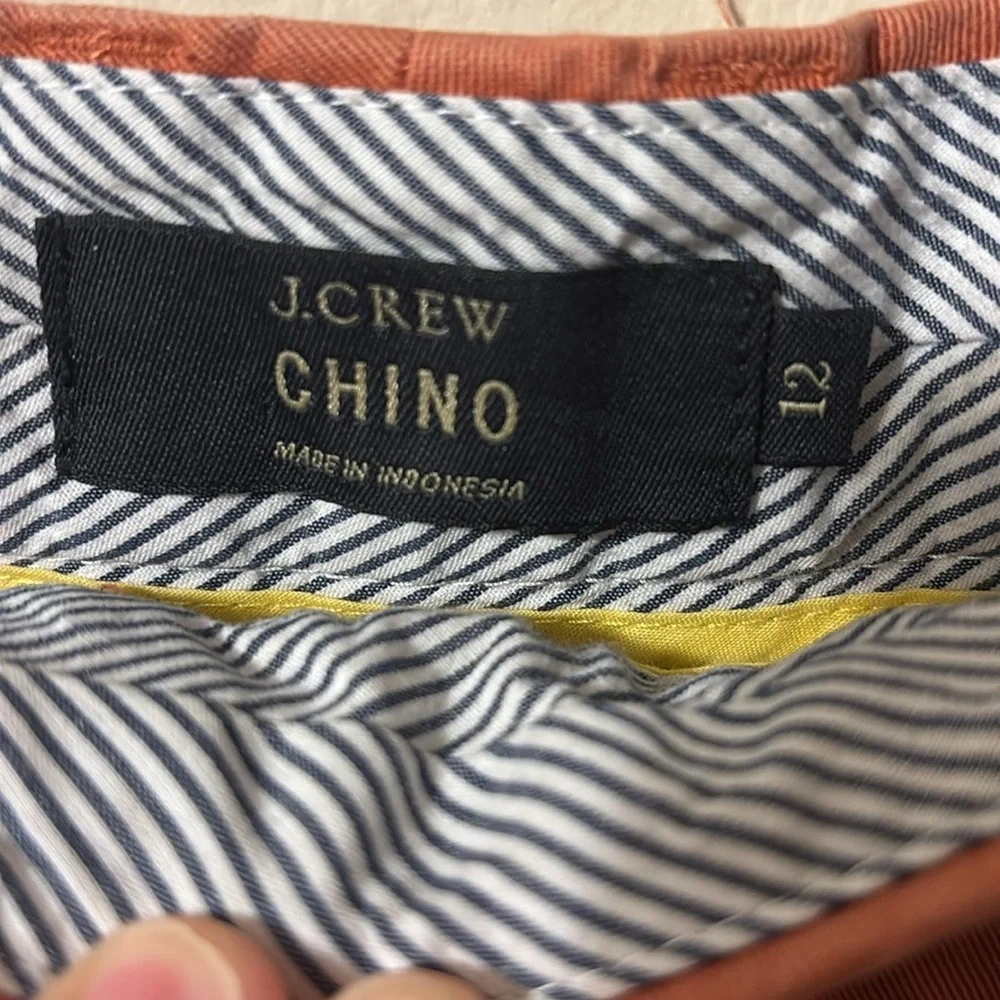J. Crew Chino Orange High Waist Shorts